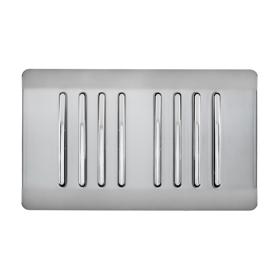 ART-SS88BS  8 Gang 2 Way 10 Amp Rocker Twin Plate Brushed Steel